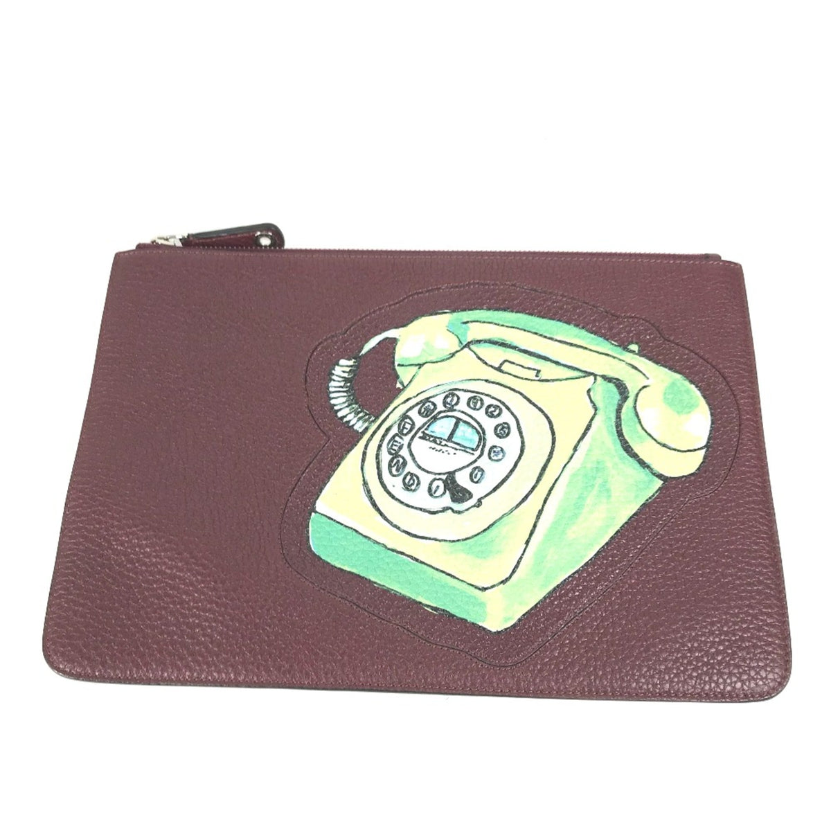 Fendi Brown Leather Clutch Bag (Pre-Owned)