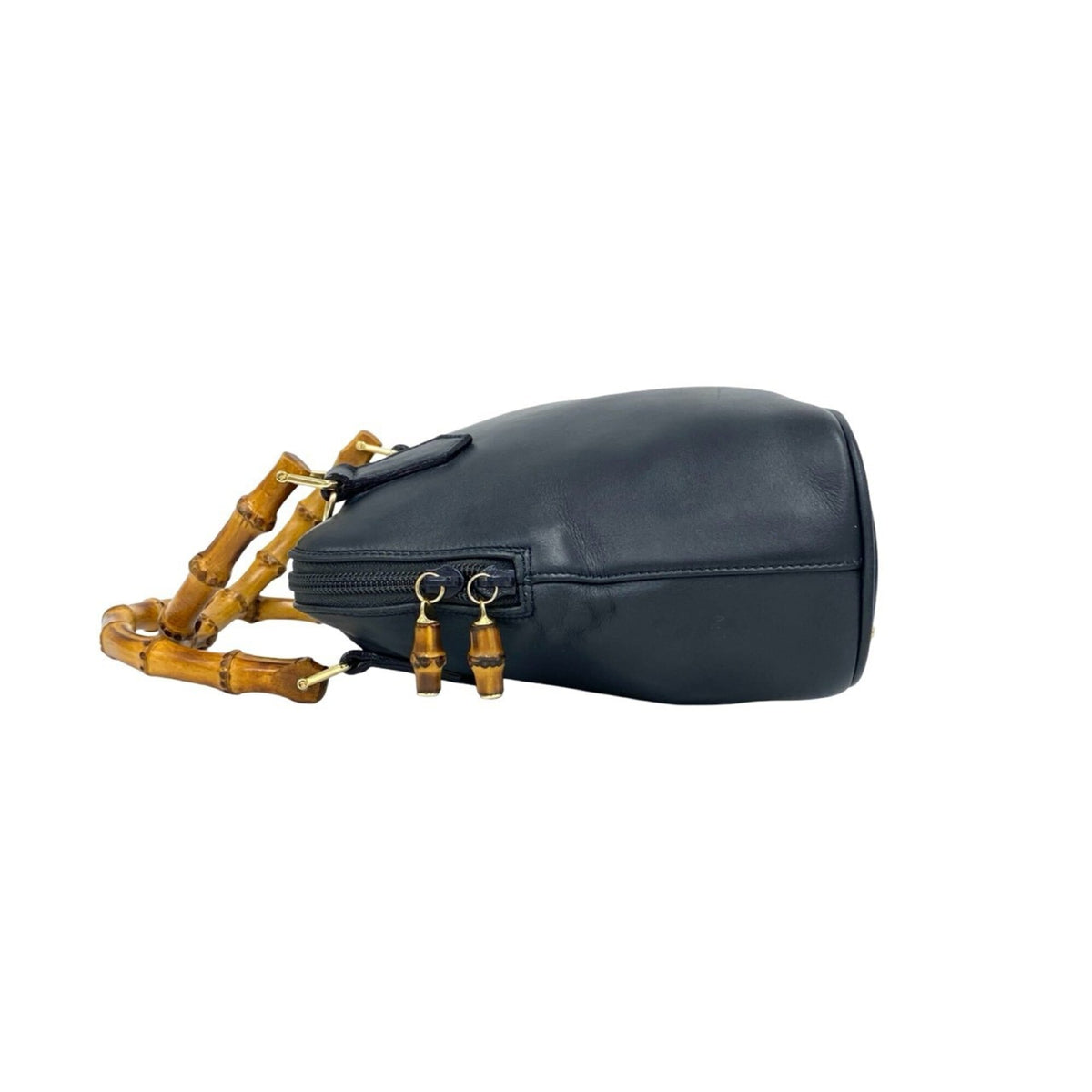 Gucci Navy Leather Handbag Shoulder Bag (Pre-Owned)