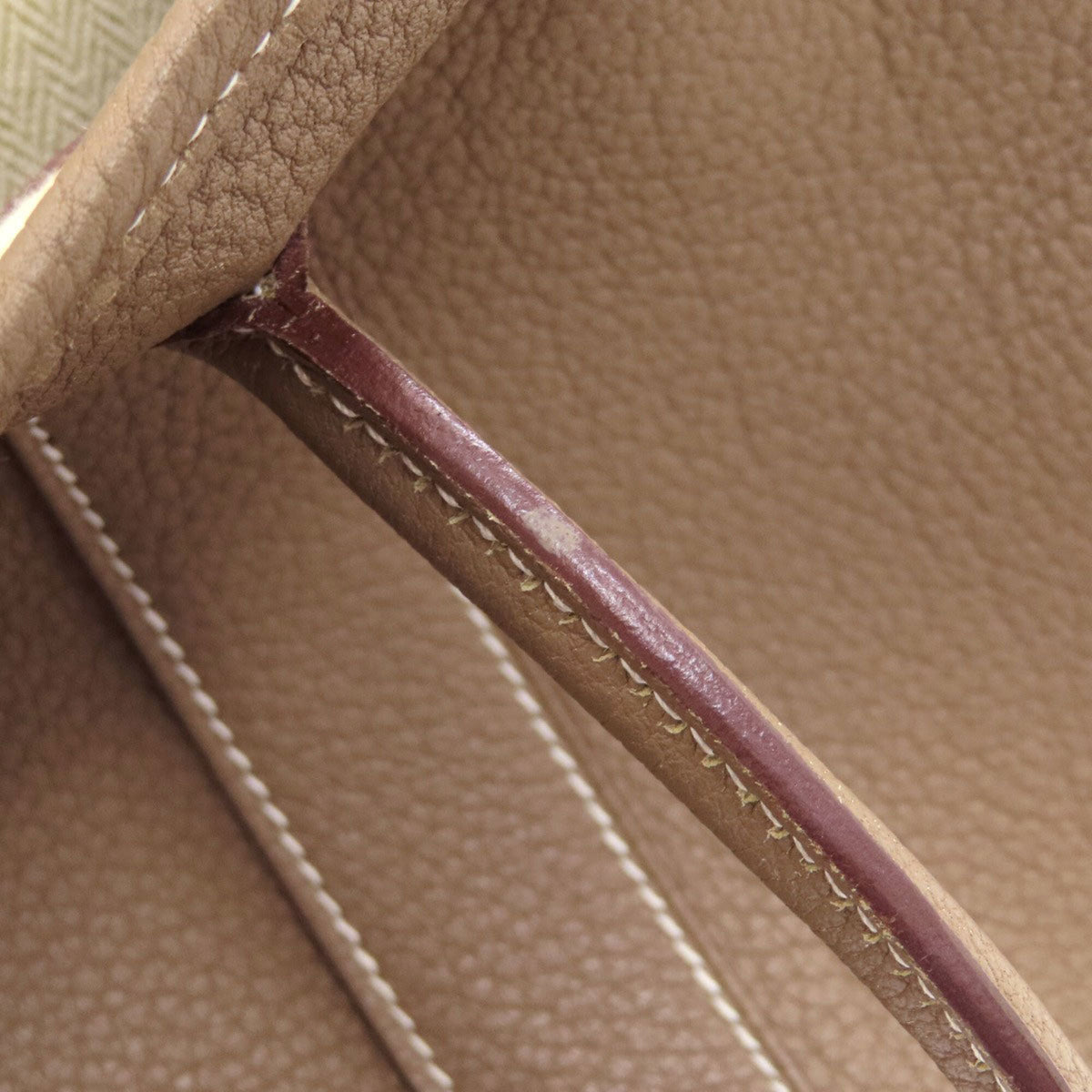 Hermes Etoupe Gray Negonda Leather Handbag (Pre-Owned)