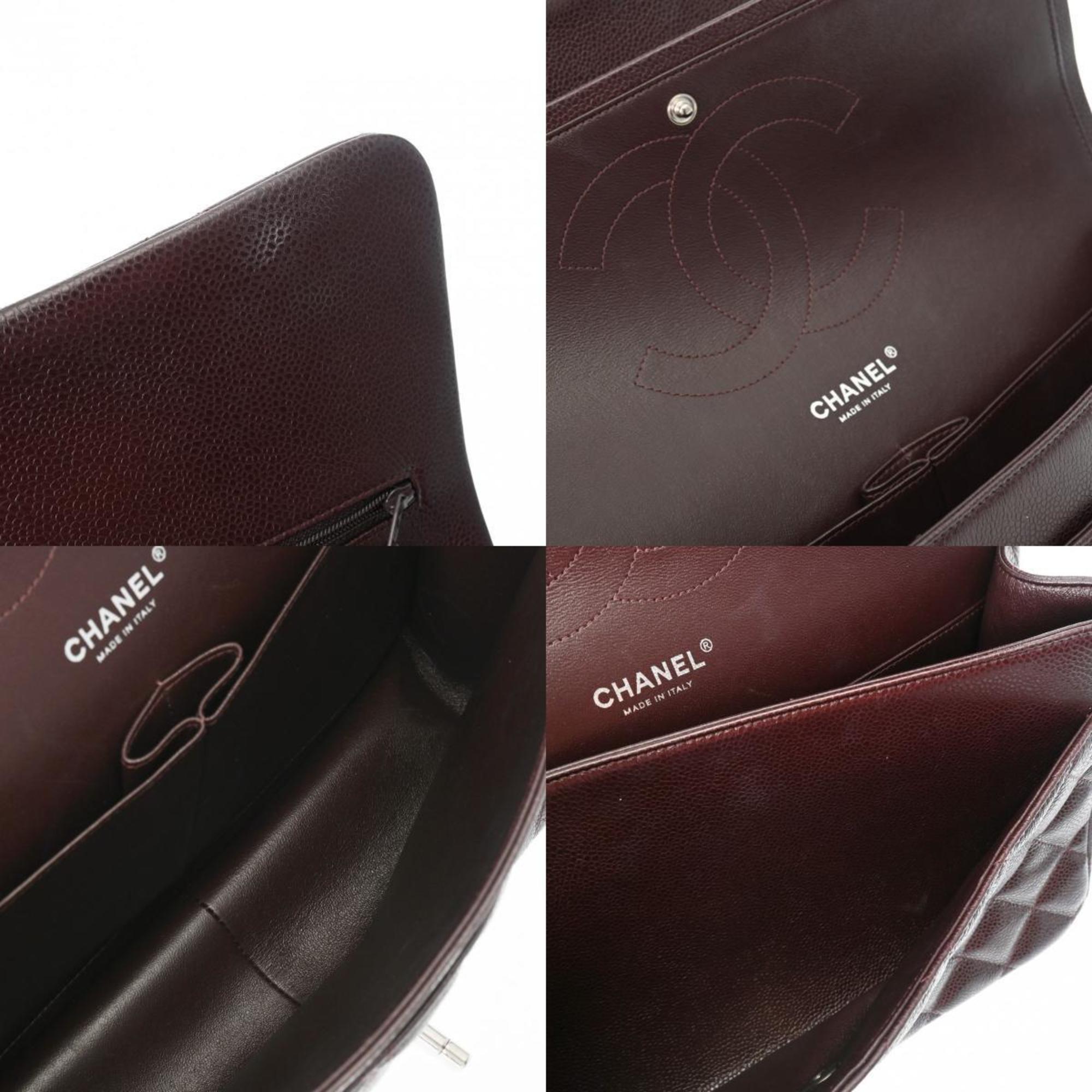 Chanel Purple Caviar Leather Shoulder Bag (Pre-Owned)
