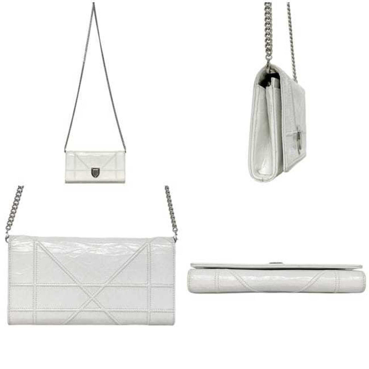 Christian Dior White Leather Shoulder Bag (Pre-Owned)
