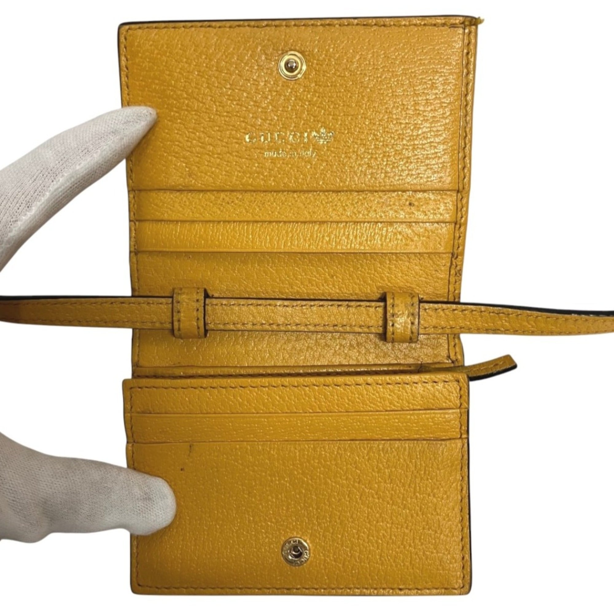 Gucci Yellow Leather Wallet (Bi-Fold) (Pre-Owned)