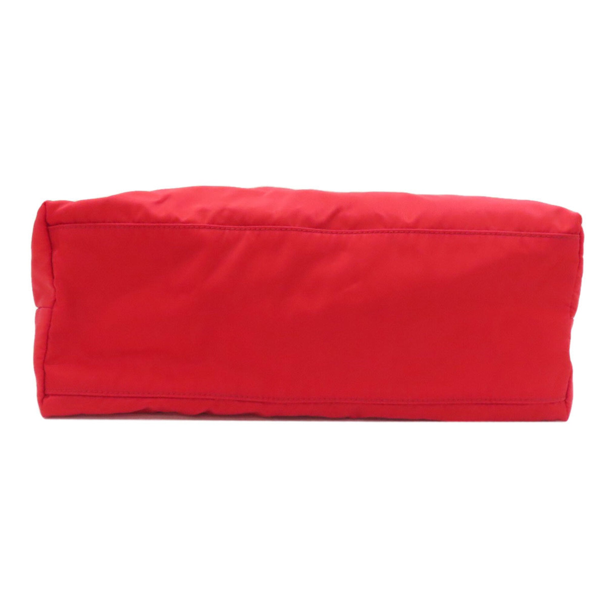 Prada Red Color Nylon Tote Bag (Pre-Owned)