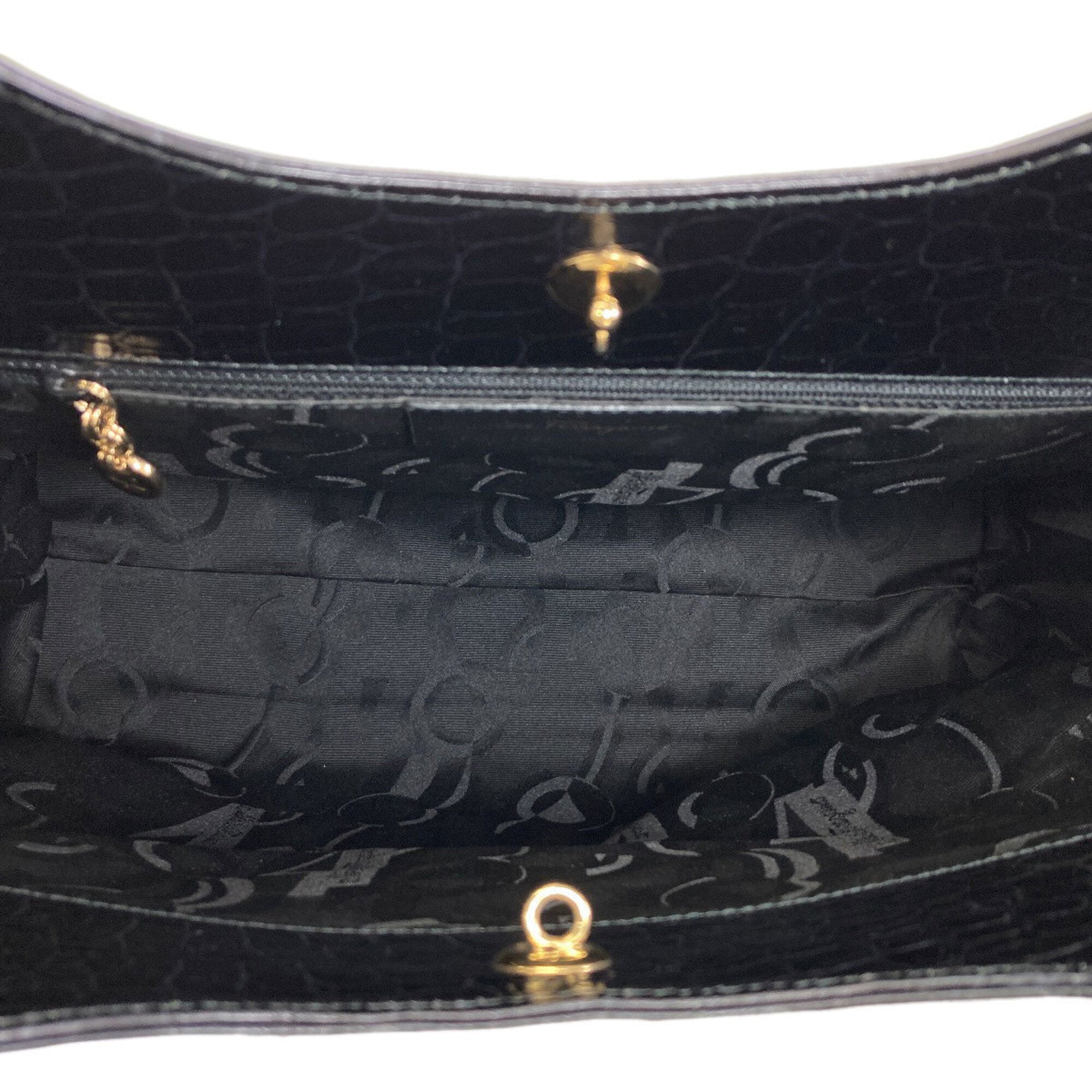 Salvatore Ferragamo Black Leather Tote Bag (Pre-Owned)