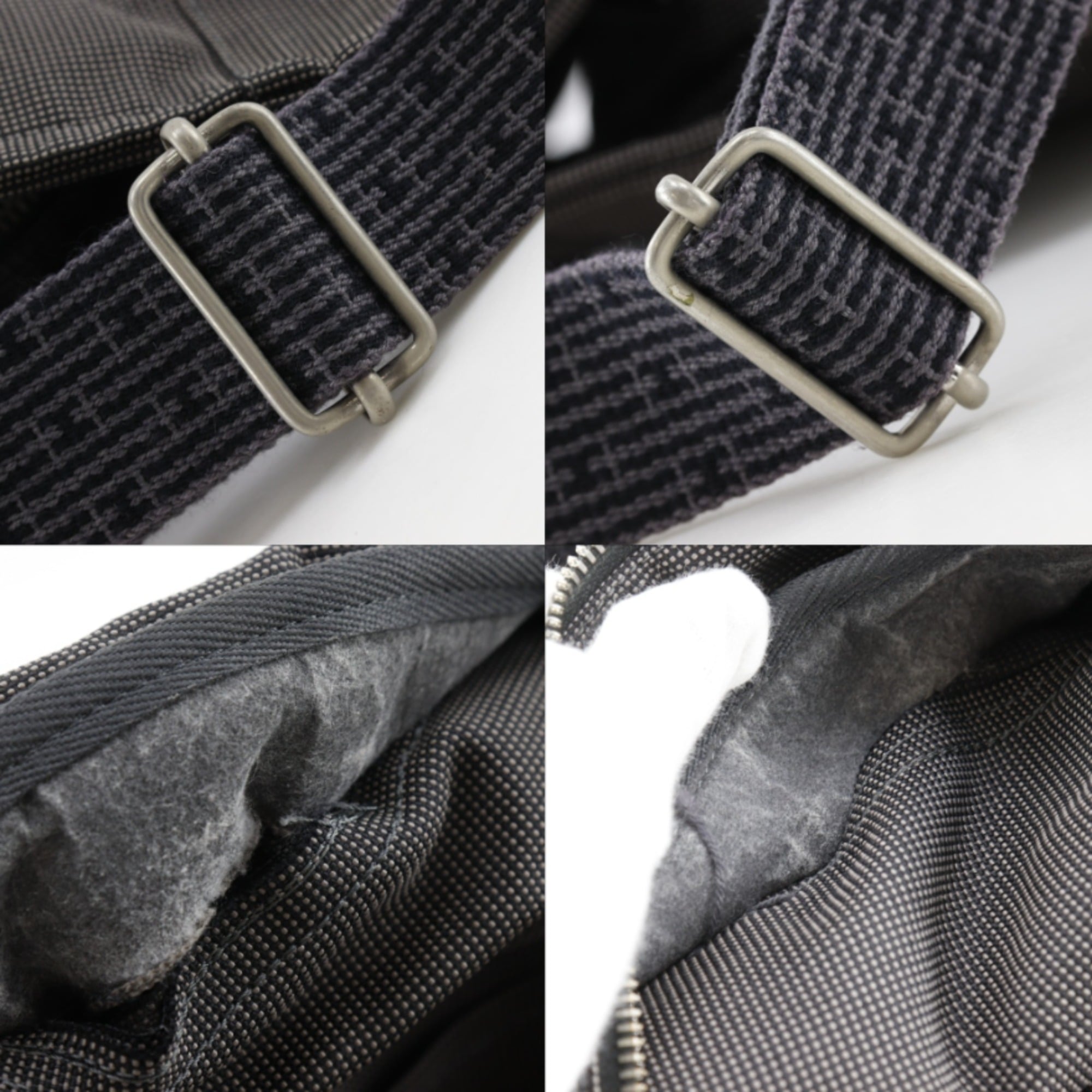 Hermes Gray Nylon Canvas Backpack (Pre-Owned)