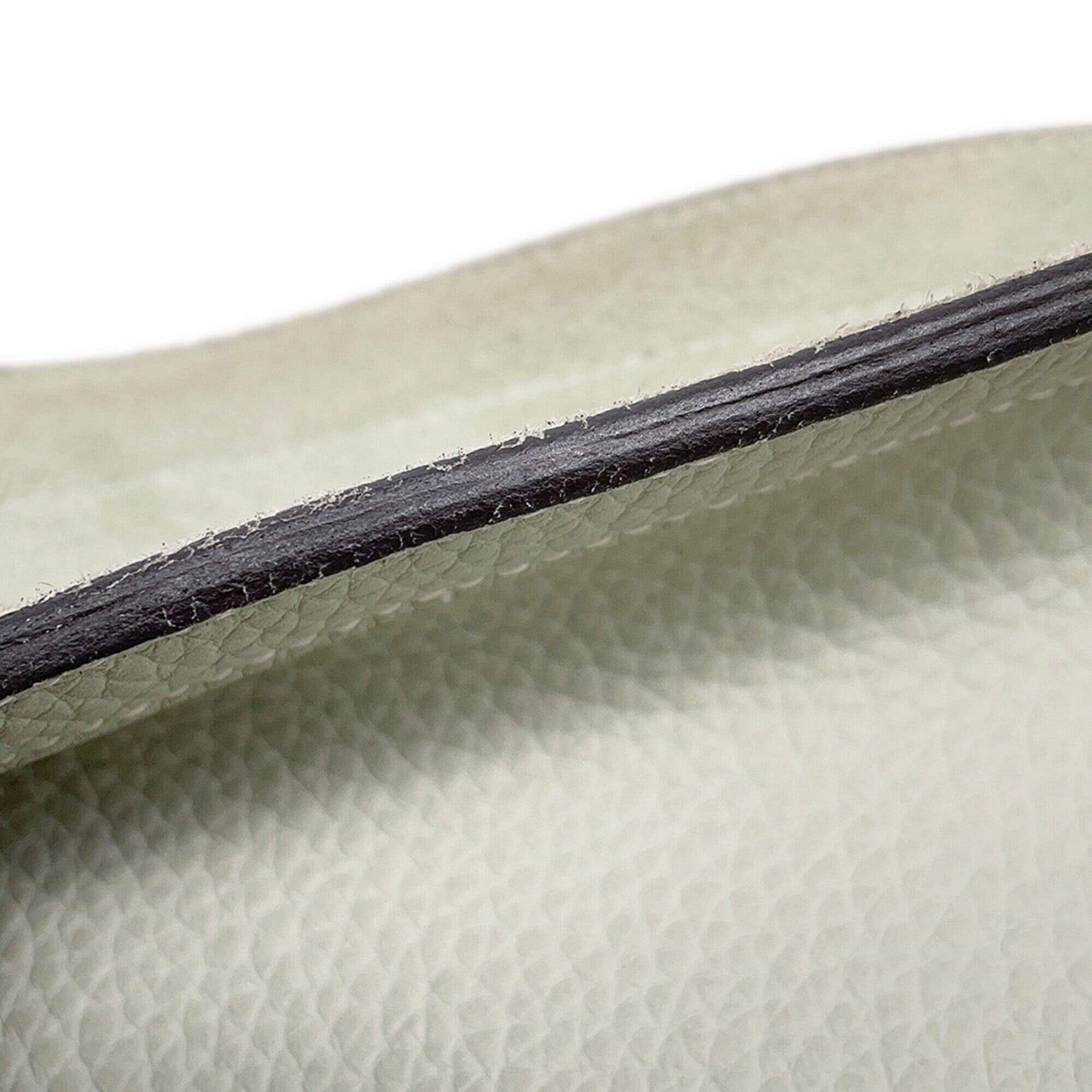 Hermes Light Gray Light Green Taurillon Clemence Leather Handbag Tote Bag (Pre-Owned)
