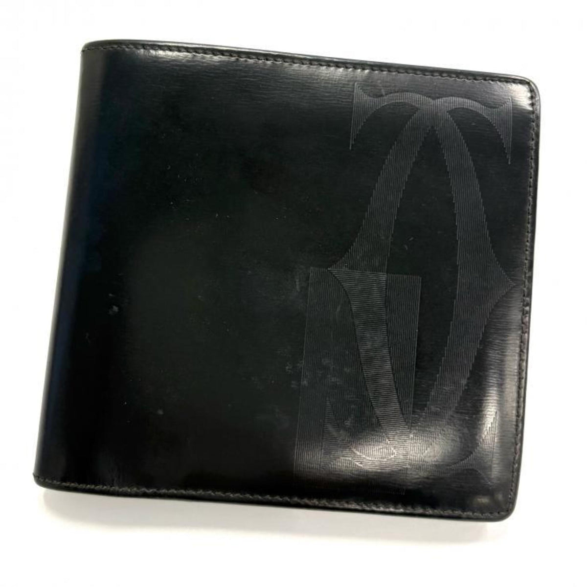 Cartier Black Leather Wallet (Bi-Fold) (Pre-Owned)