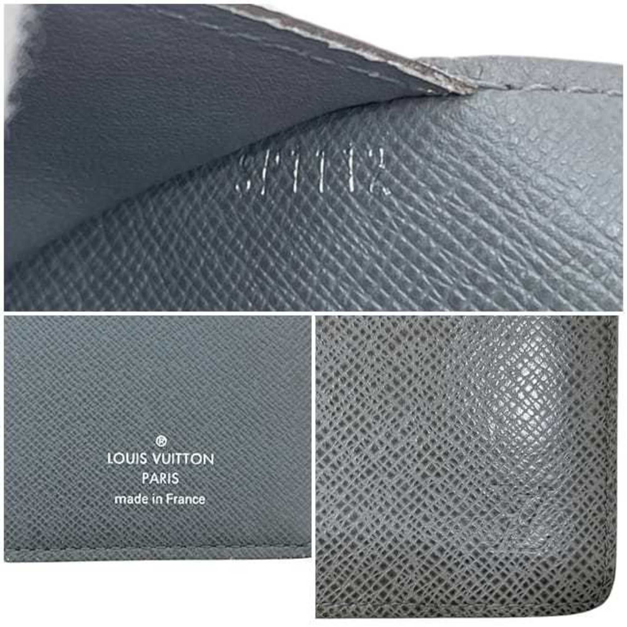 Louis Vuitton Glacier Gray Taiga Leather Long Wallet (Bi-Fold) (Pre-Owned)