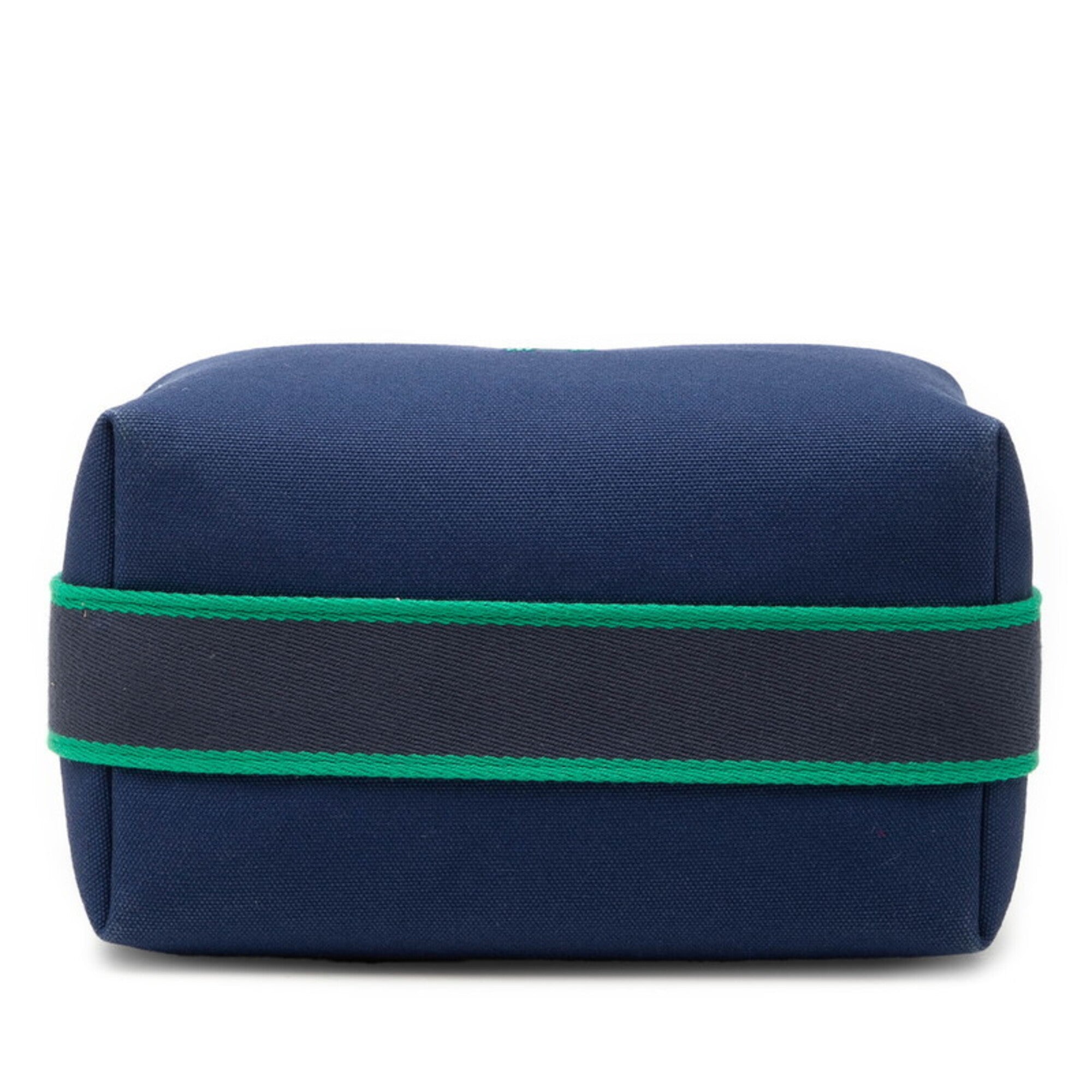 Hermes Black Green Navy Cotton Handbag (Pre-Owned)