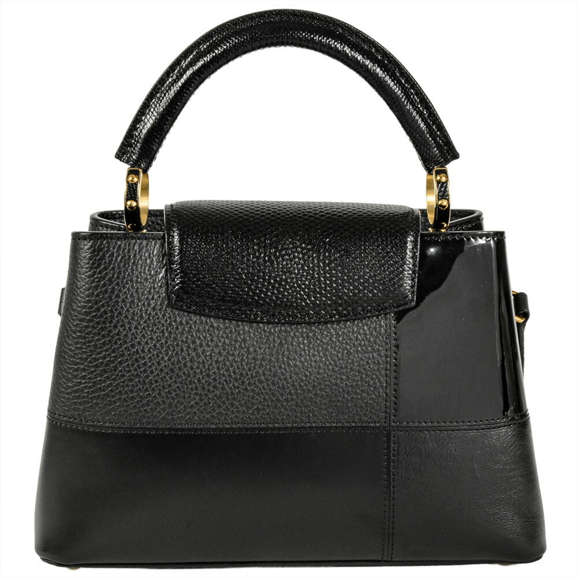 Louis Vuitton Black Leather Handbag (Pre-Owned)