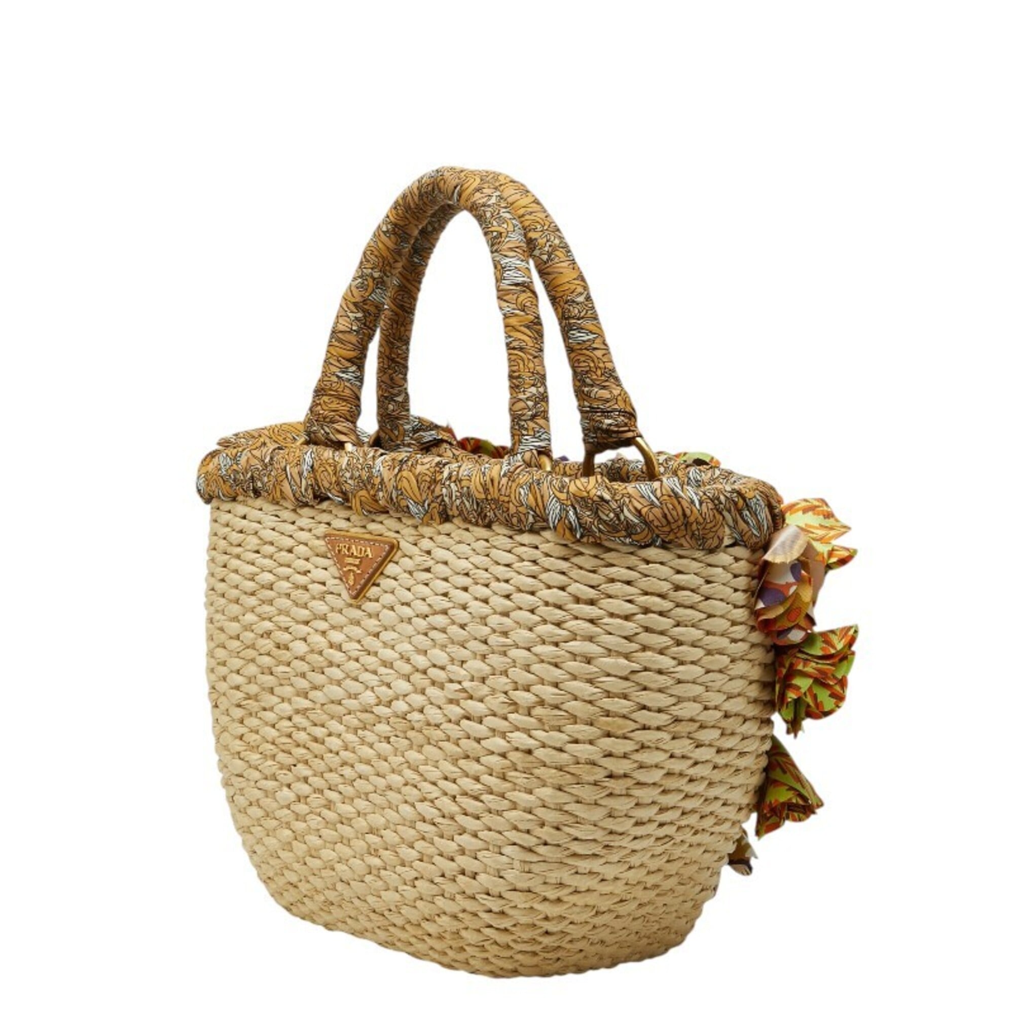 Prada Multi-Color Raffia Handbag (Pre-Owned)