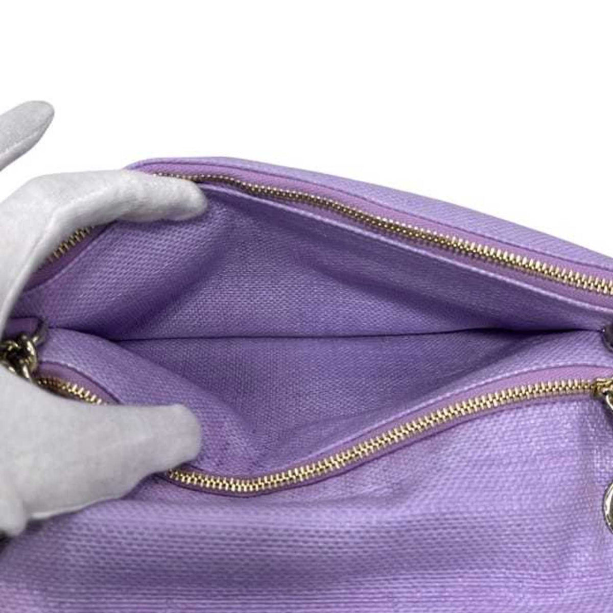 Salvatore Ferragamo Purple Coated Canvas Shoulder Bag (Pre-Owned)