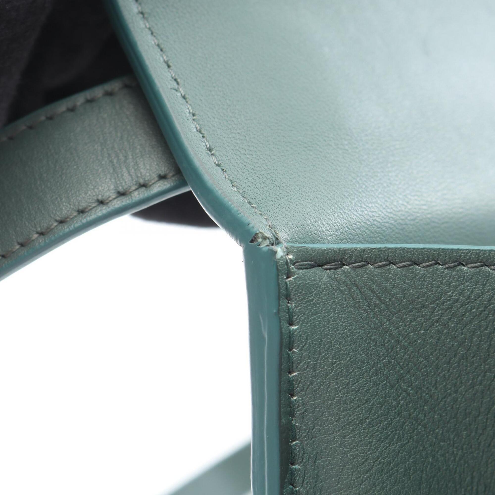 Christian Dior Green Leather Handbag Shoulder Bag (Pre-Owned)