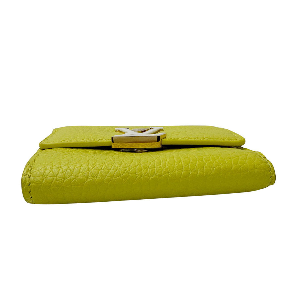 Louis Vuitton Taurillon Yellow Leather Wallet (Tri-Fold) (Pre-Owned)