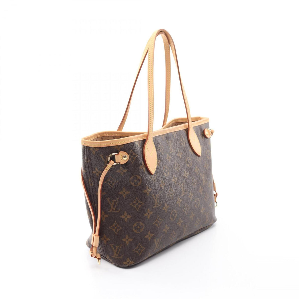 Louis Vuitton Brown Coated Canvas Leather Handbag Tote Bag (Pre-Owned)