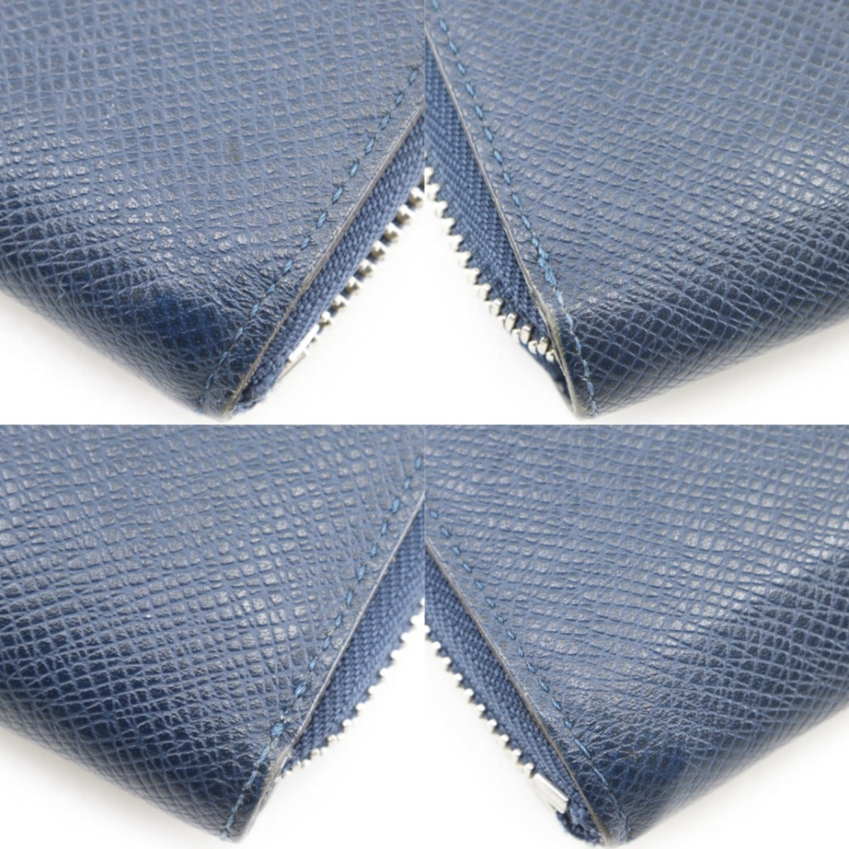 Louis Vuitton Taiga Navy Ocean Taiga Leather Long Wallet (Bi-Fold) (Pre-Owned)