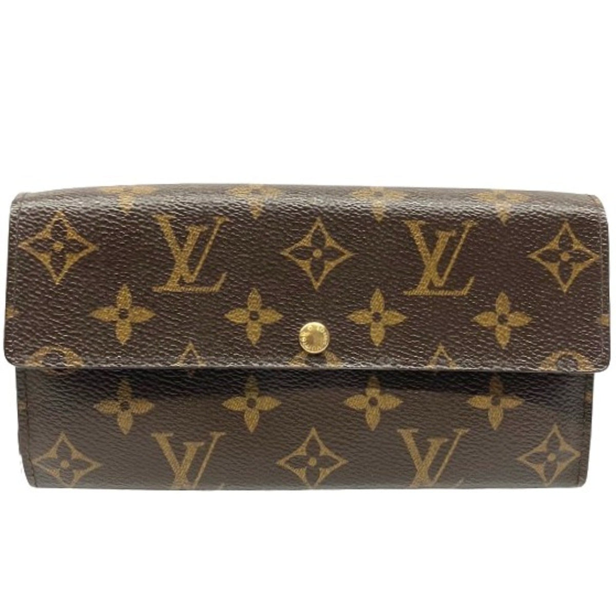 Louis Vuitton Monogram Brown Monogram Long Wallet (Bi-Fold) (Pre-Owned)