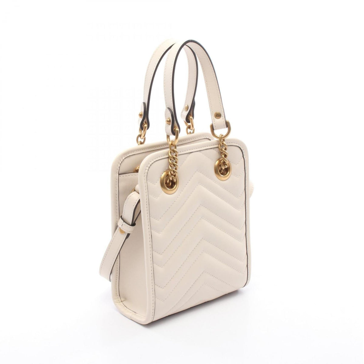 Gucci Gg Marmont White Leather Handbag (Pre-Owned)