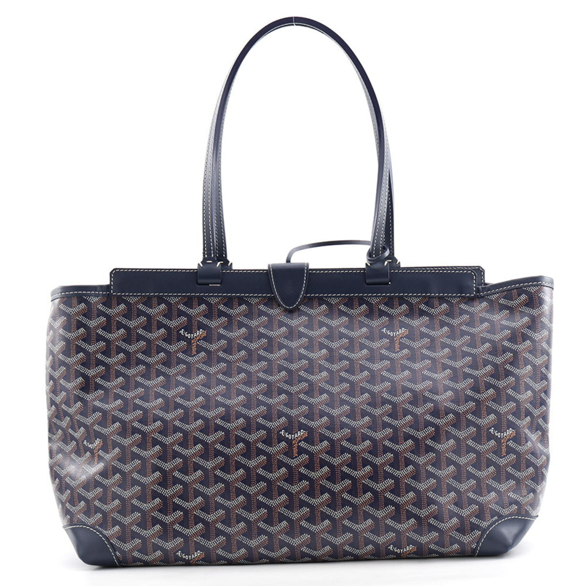 Goyard Bellechasse Blue Navy Pvc Leather Handbag Tote Bag (Pre-Owned)