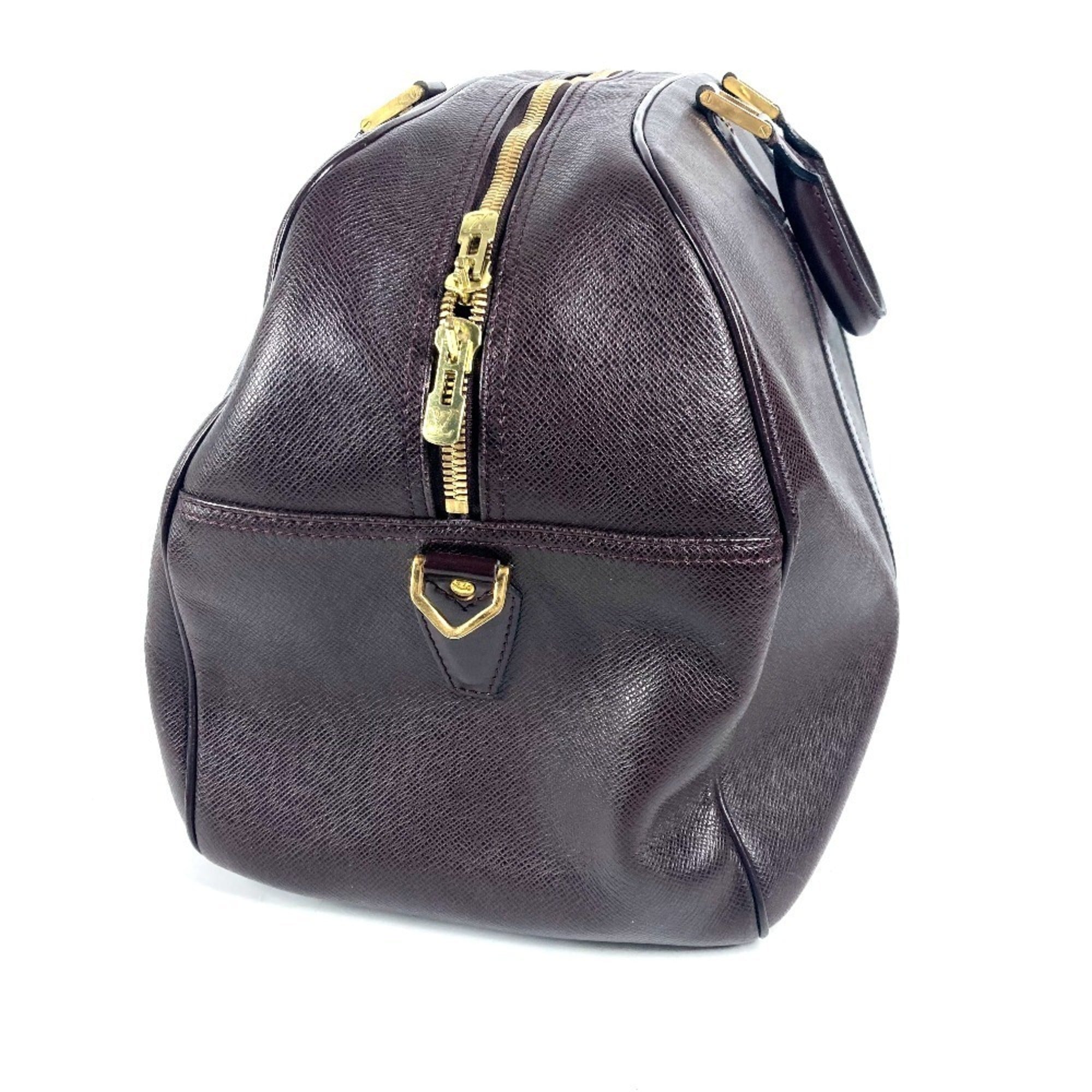 Louis Vuitton Acajou Taiga Leather Boston Bag Handbag (Pre-Owned)