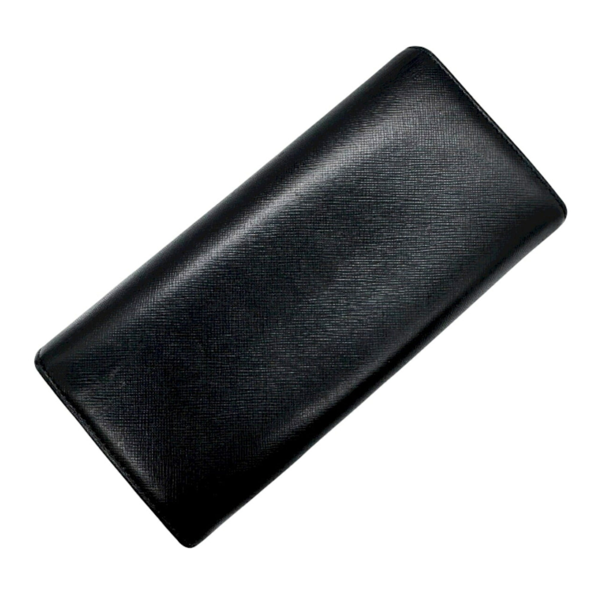 Vivienne Westwood Black Leather Long Wallet (Bi-Fold) (Pre-Owned)