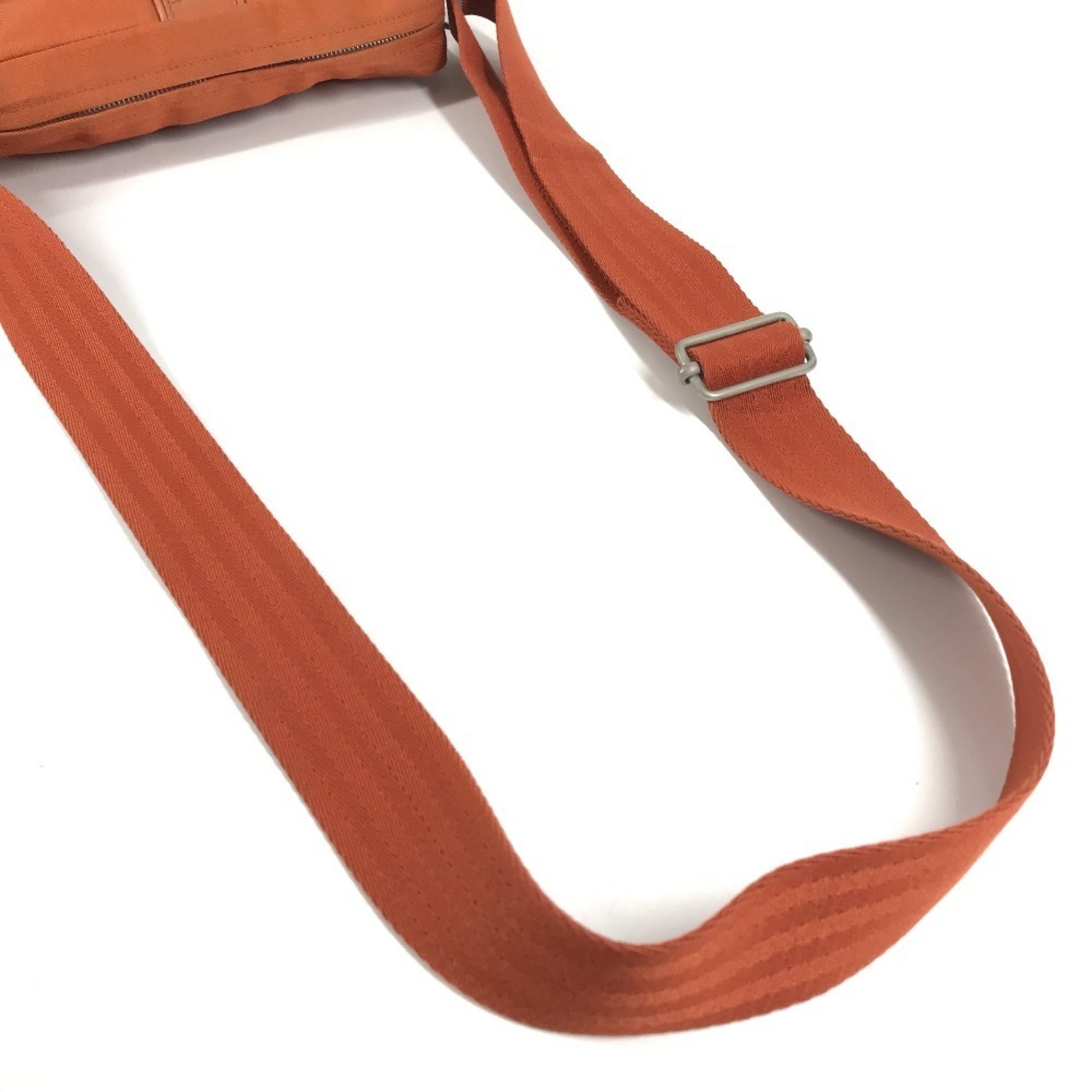 Hermes Orange Canvas Pochette Shoulder Bag (Pre-Owned)