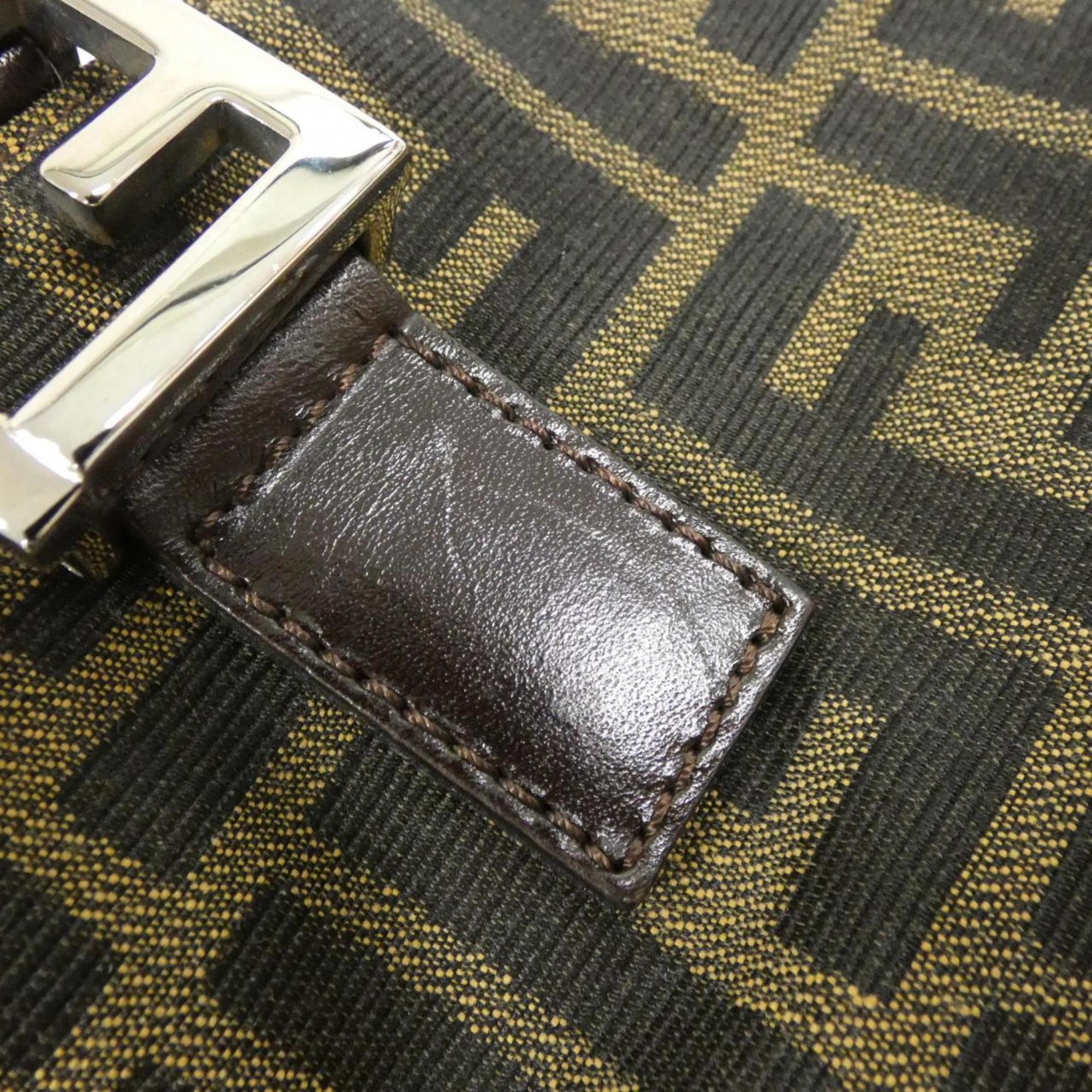 Fendi Silver Canvas Handbag (Pre-Owned)