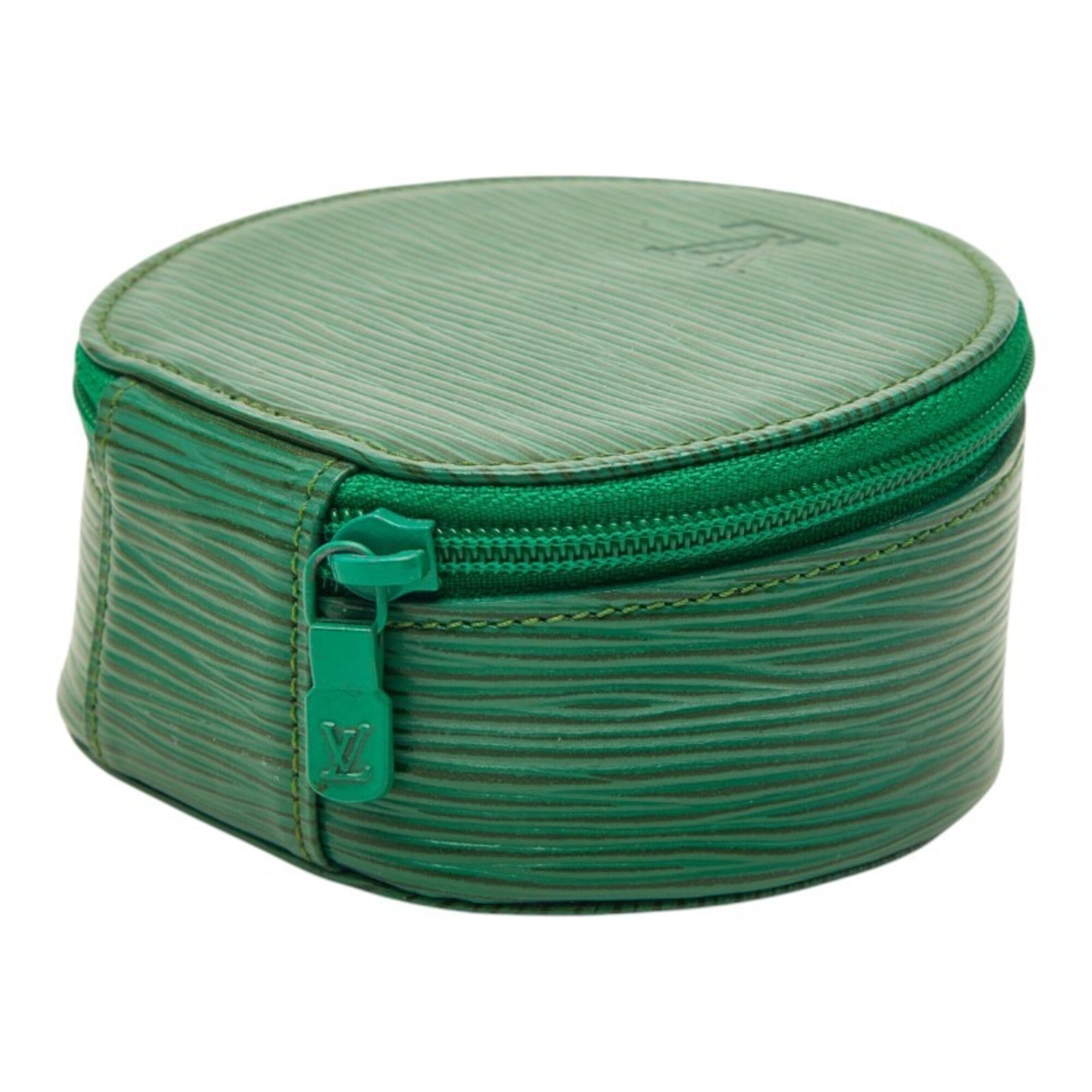 Louis Vuitton Borneo Green Leather Pouch (Pre-Owned)