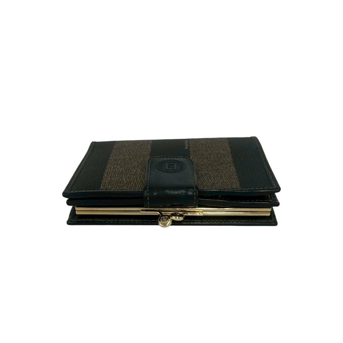 Fendi Brown Khaki Pvc Leather Wallet (Bi-Fold) (Pre-Owned)