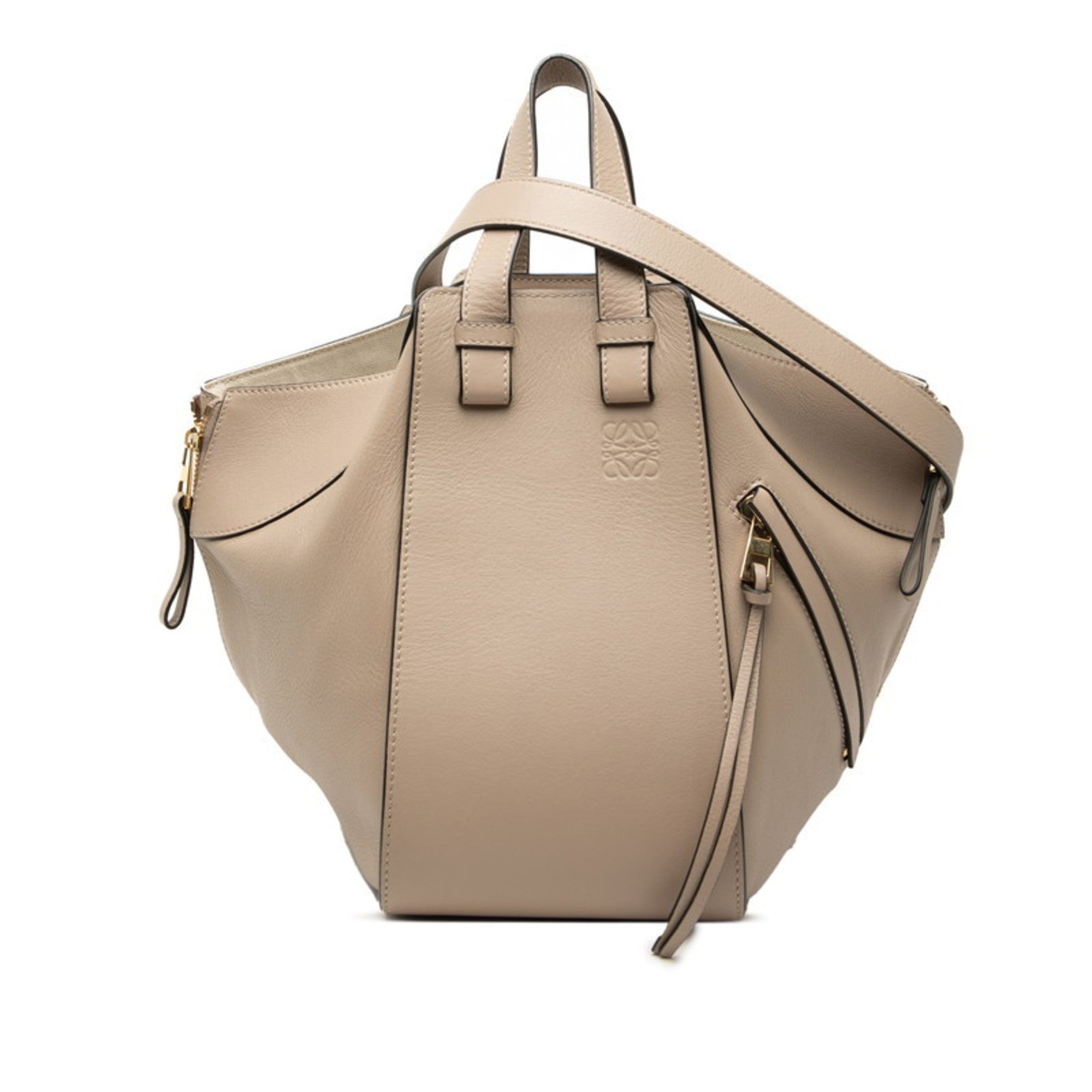 Loewe Beige Leather Handbag Shoulder Bag (Pre-Owned)