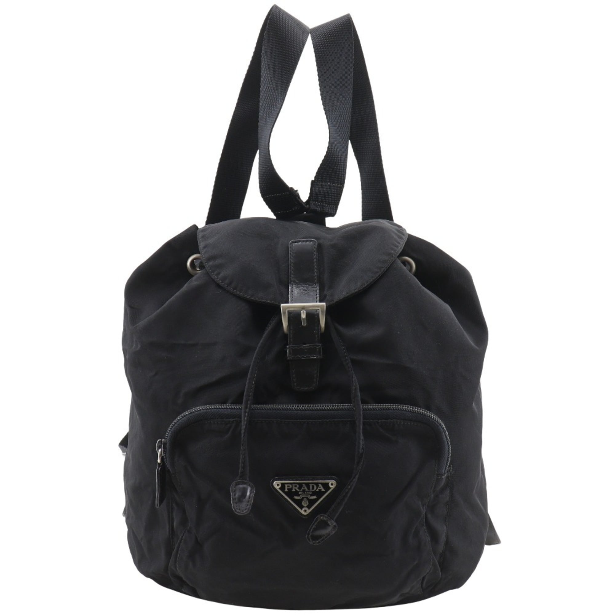 Prada Black Nylon Backpack Tote Bag (Pre-Owned)