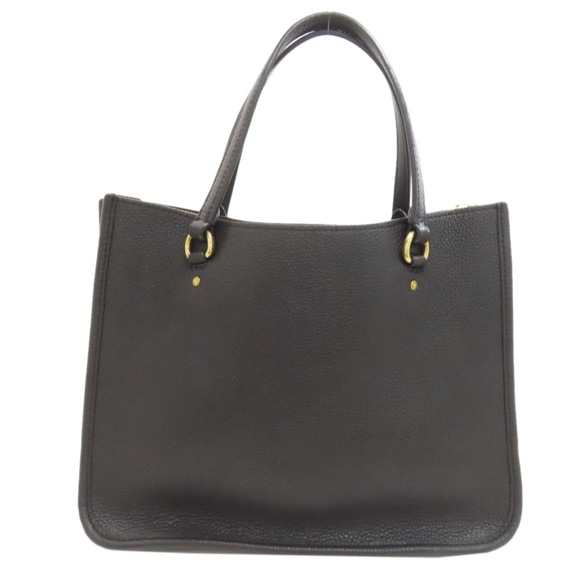 Coach Black Leather Handbag (Pre-Owned)