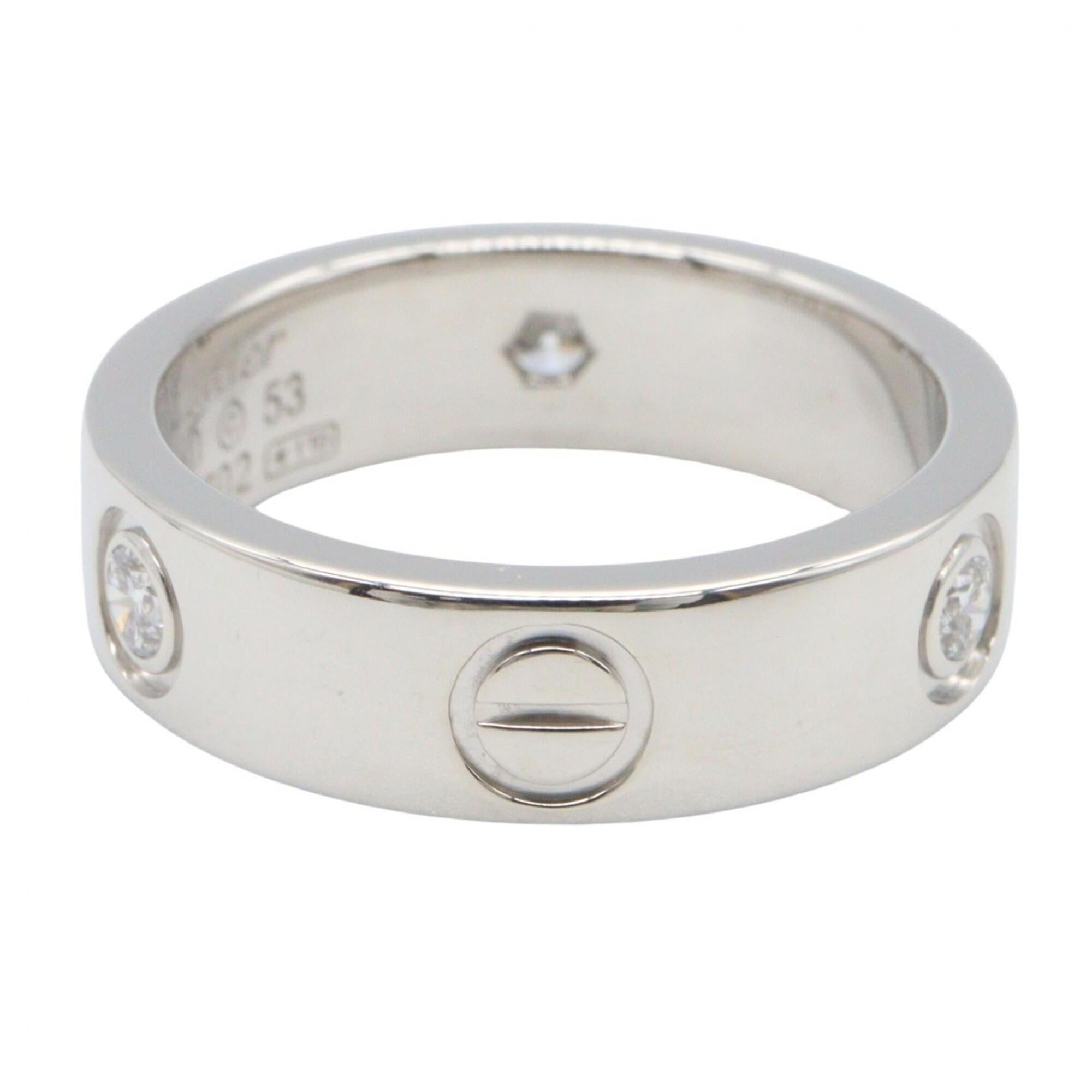 Cartier Silver Clear White Gold (18K) Band Ring (Pre-Owned)