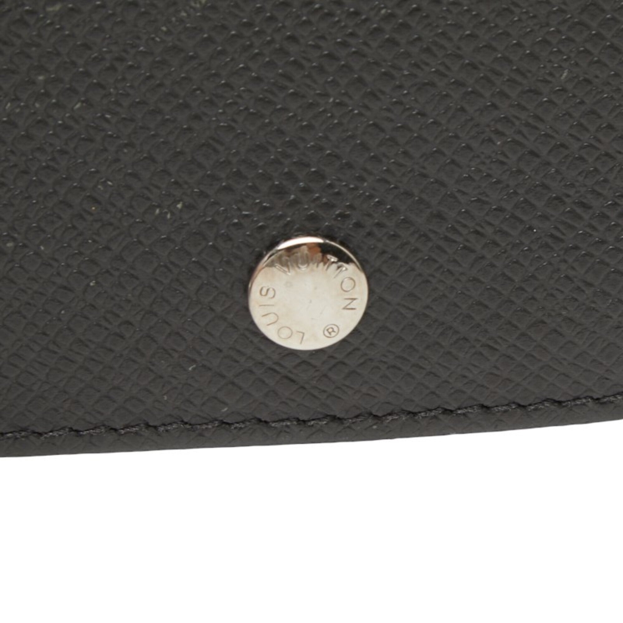 Louis Vuitton Ardoise Black Leather Coin Purse/Coin Case (Pre-Owned)