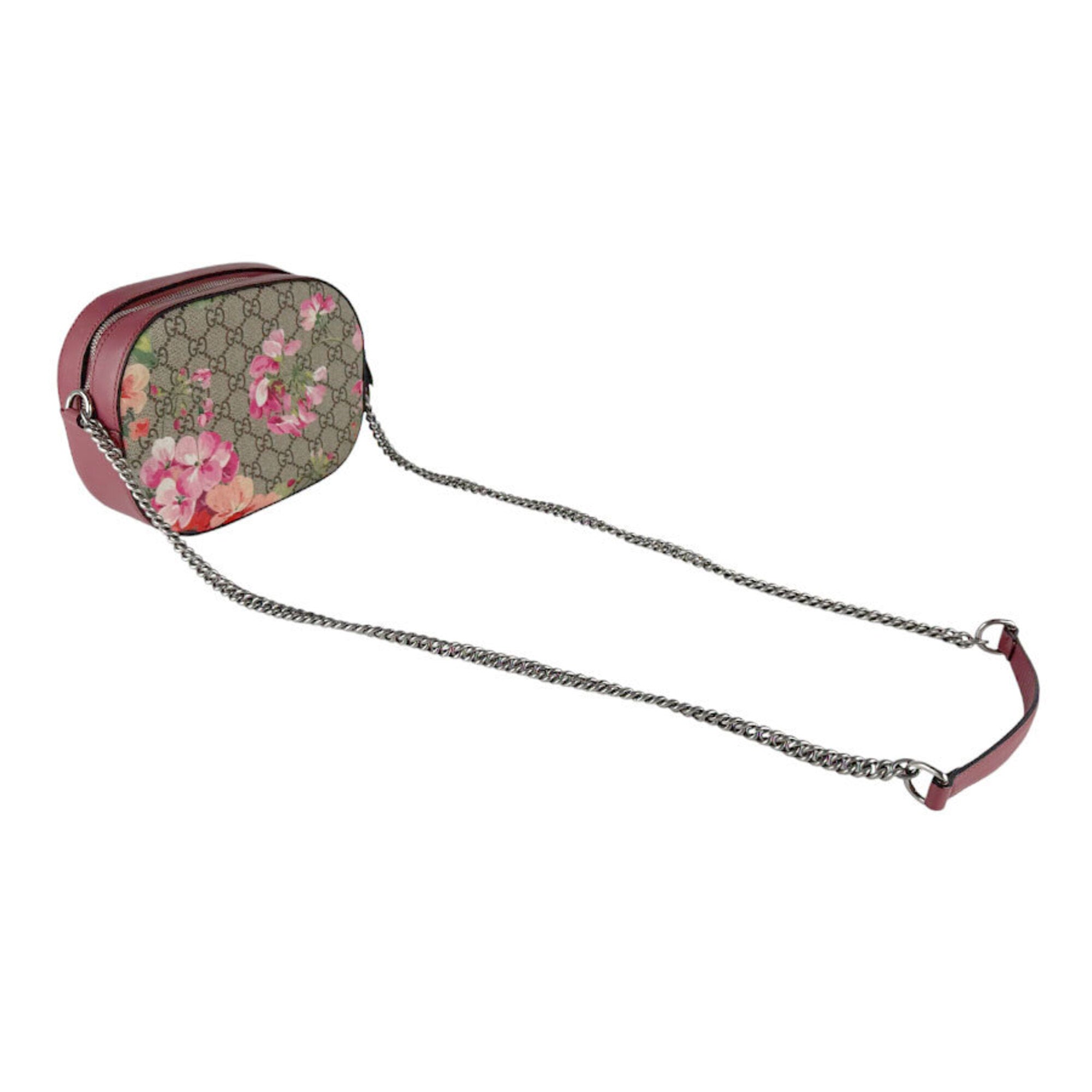 Gucci Brown Pink Gg Supreme Shoulder Bag (Pre-Owned)