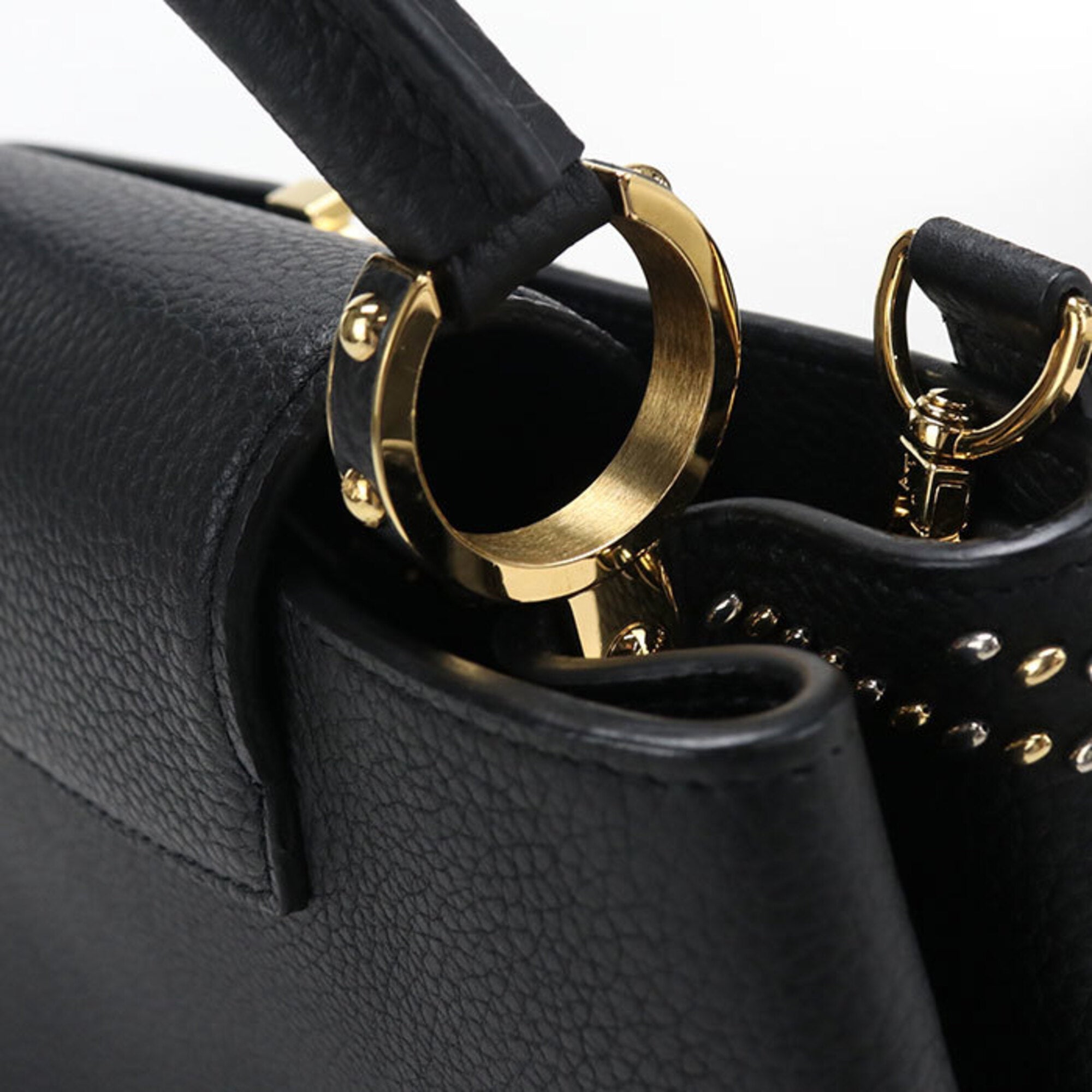 Louis Vuitton Black Leather Handbag (Pre-Owned)