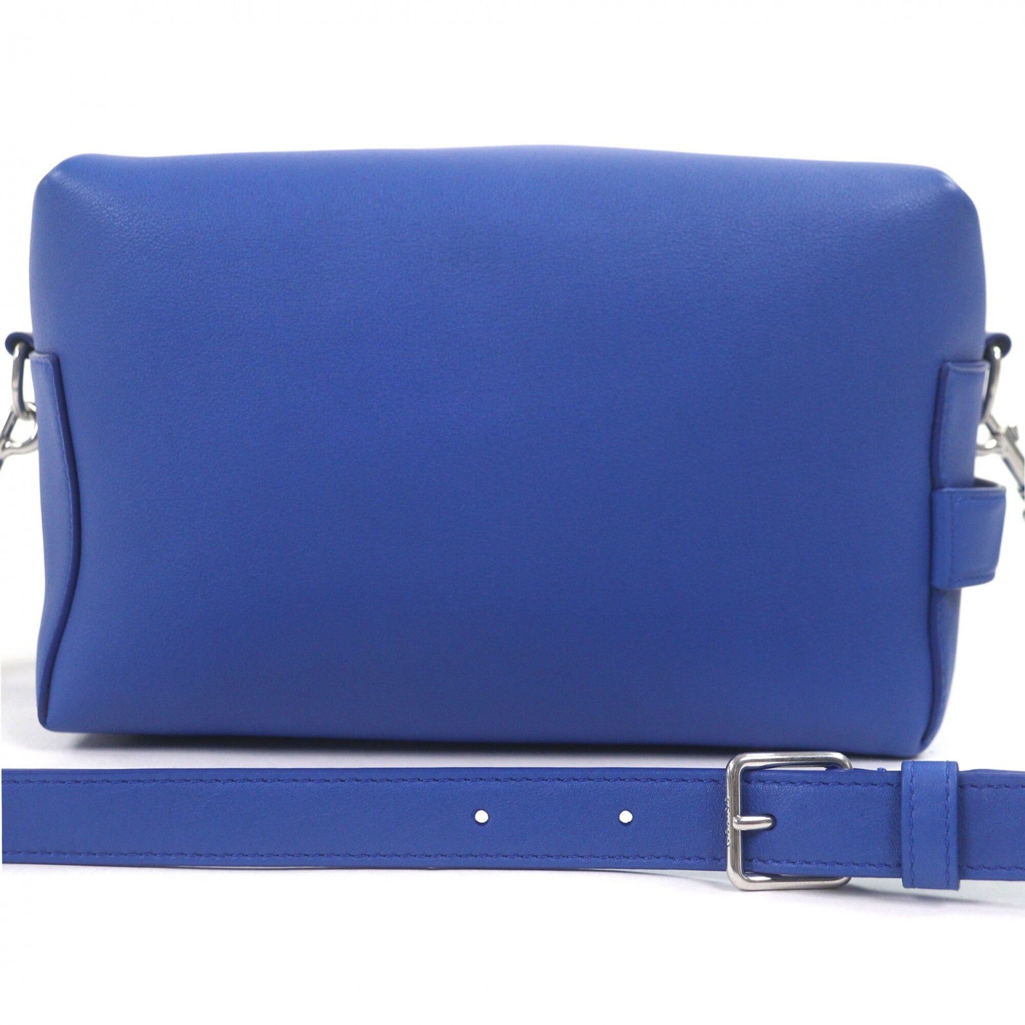Celine Blue Leather Messenger Bag Shoulder Bag (Pre-Owned)