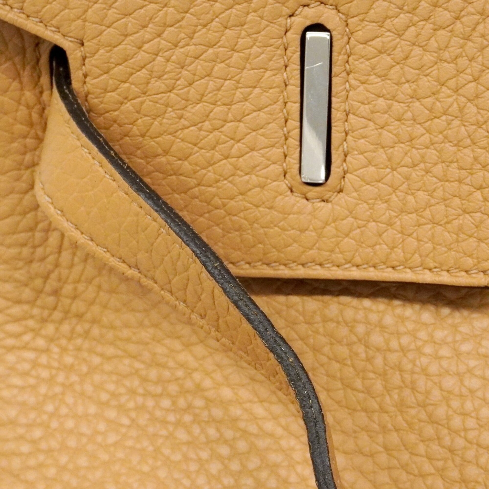 Hermes Brown Taurillon Clemence Leather Handbag (Pre-Owned)