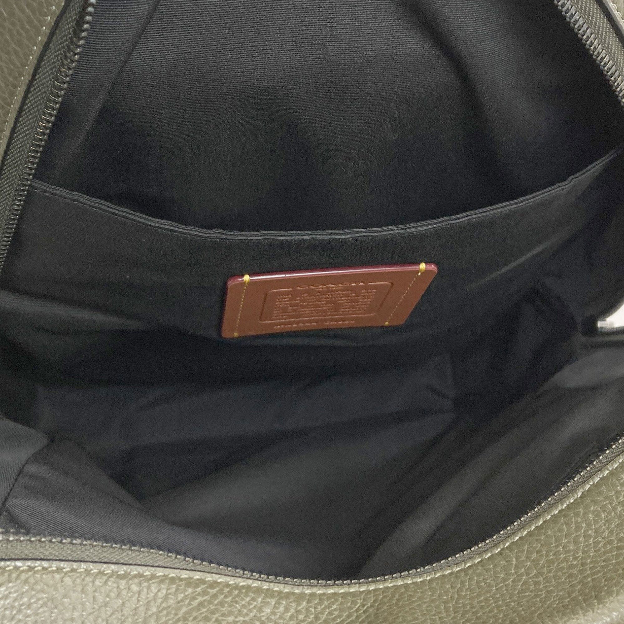 Coach Khaki Leather Backpack (Pre-Owned)