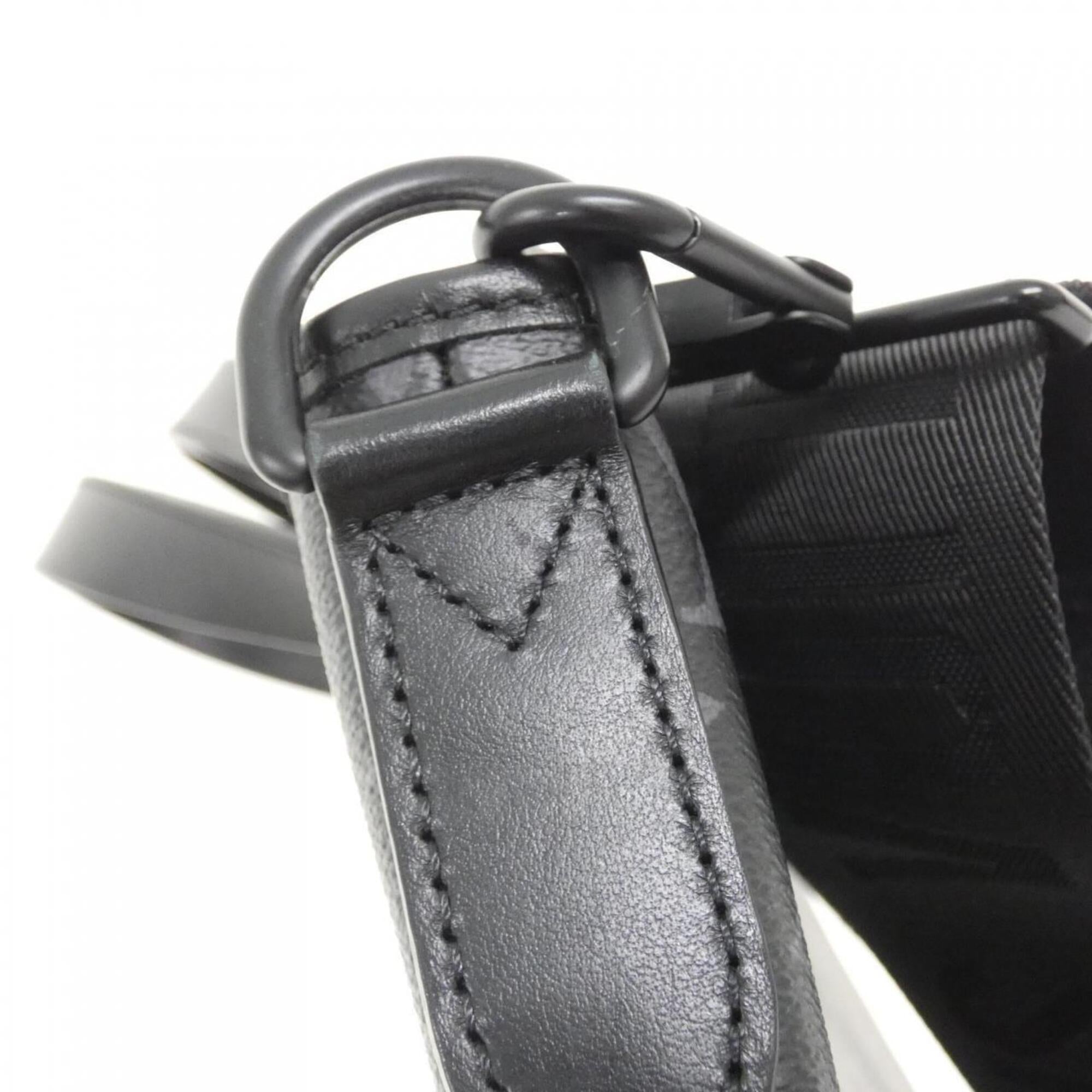 Louis Vuitton Black Coated Canvas Leather Handbag (Pre-Owned)
