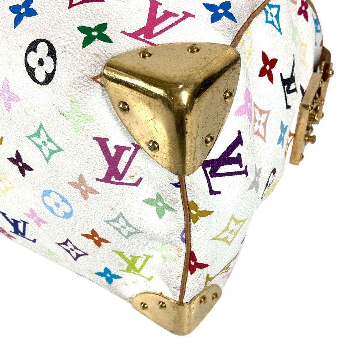 Louis Vuitton Monogram Multicolore Blanc White Monogram Multicolore Boston Bag Handbag (Pre-Owned)