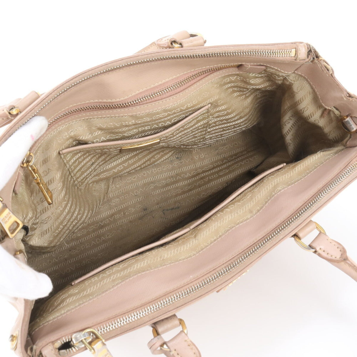 Prada Pink Leather Handbag Shoulder Bag Tote Bag (Pre-Owned)