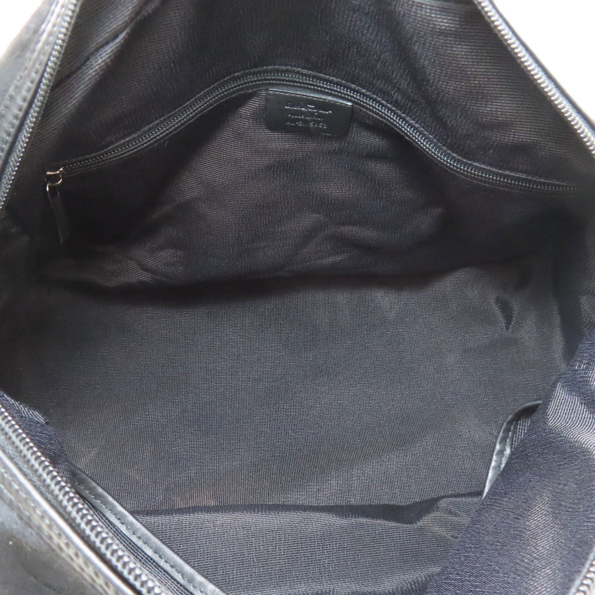 Salvatore Ferragamo Black Canvas Boston Bag (Pre-Owned)