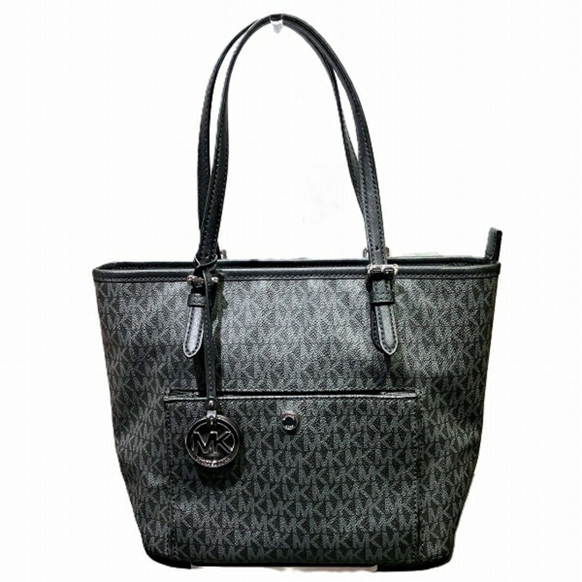 Michael Kors Black Pvc Handbag Tote Bag (Pre-Owned)