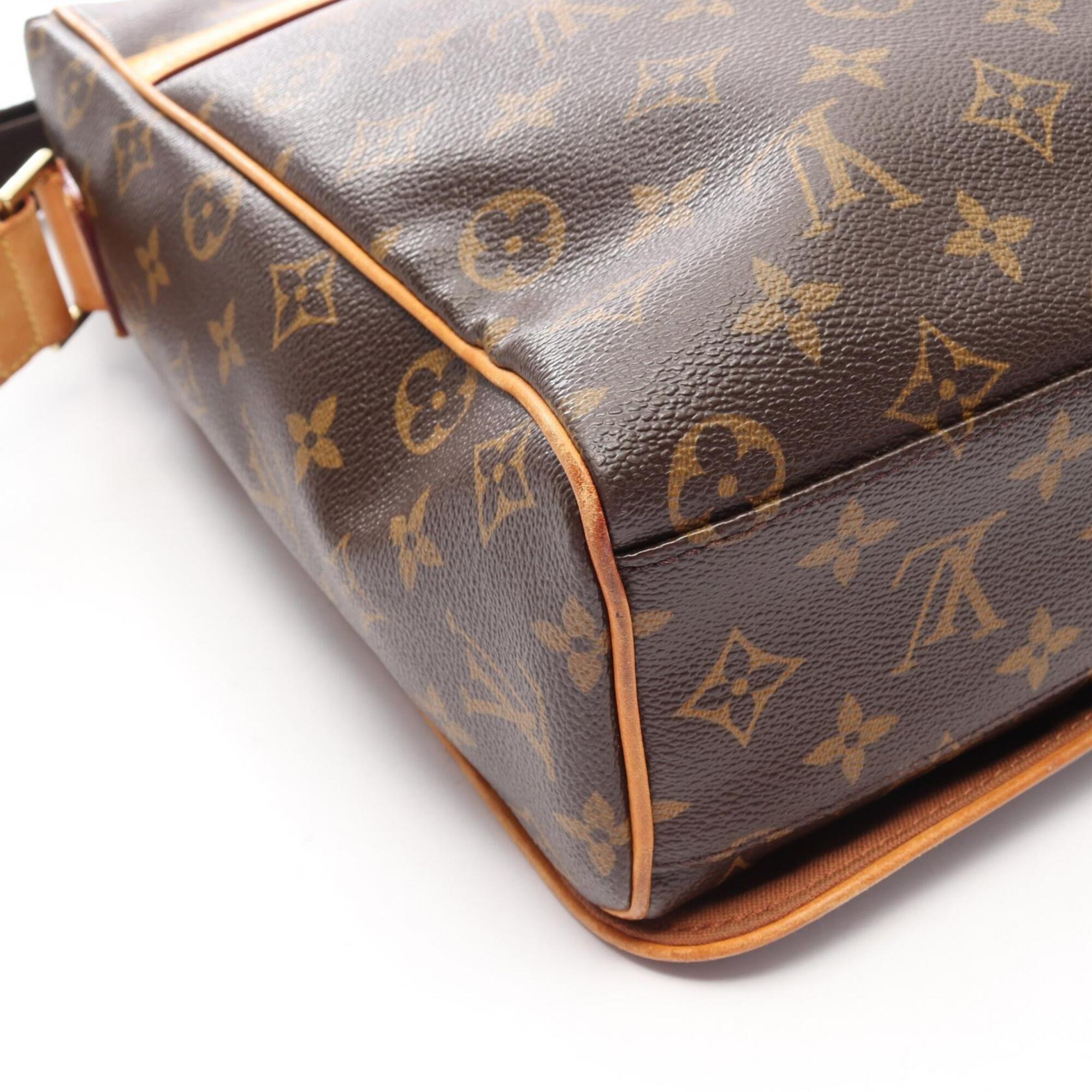 Louis Vuitton Brown Monogram Coated Canvas Leather Handbag Shoulder Bag (Pre-Owned)