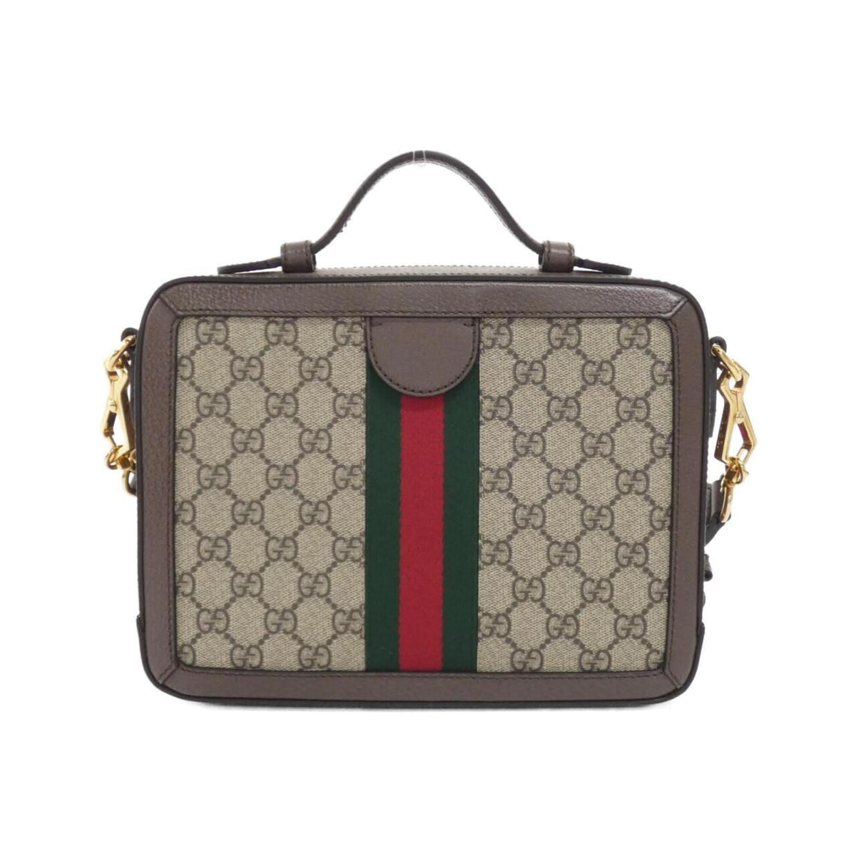 Gucci Ophidia Beige Brown Gg Supreme Handbag (Pre-Owned)