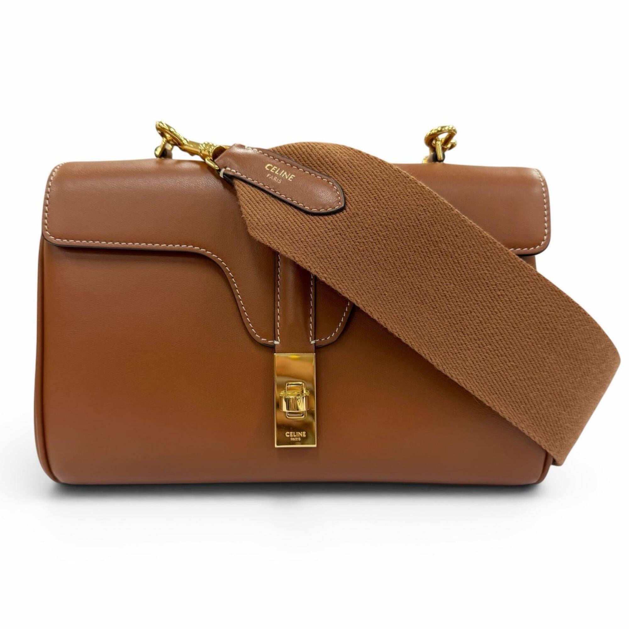 Celine Gold Leather Shoulder Bag (Pre-Owned)