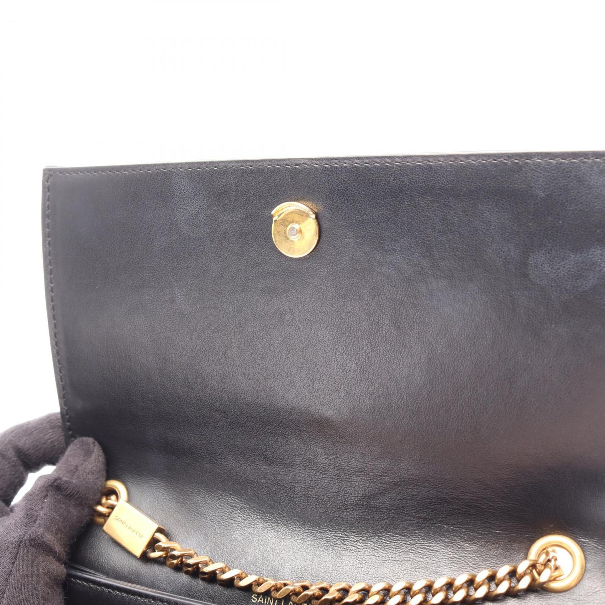 Yves Saint Laurent Black Leather Handbag Shoulder Bag (Pre-Owned)