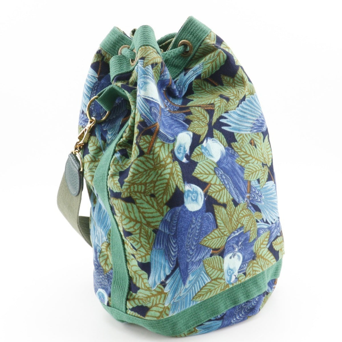 Hermes Green Cotton Shoulder Bag (Pre-Owned)