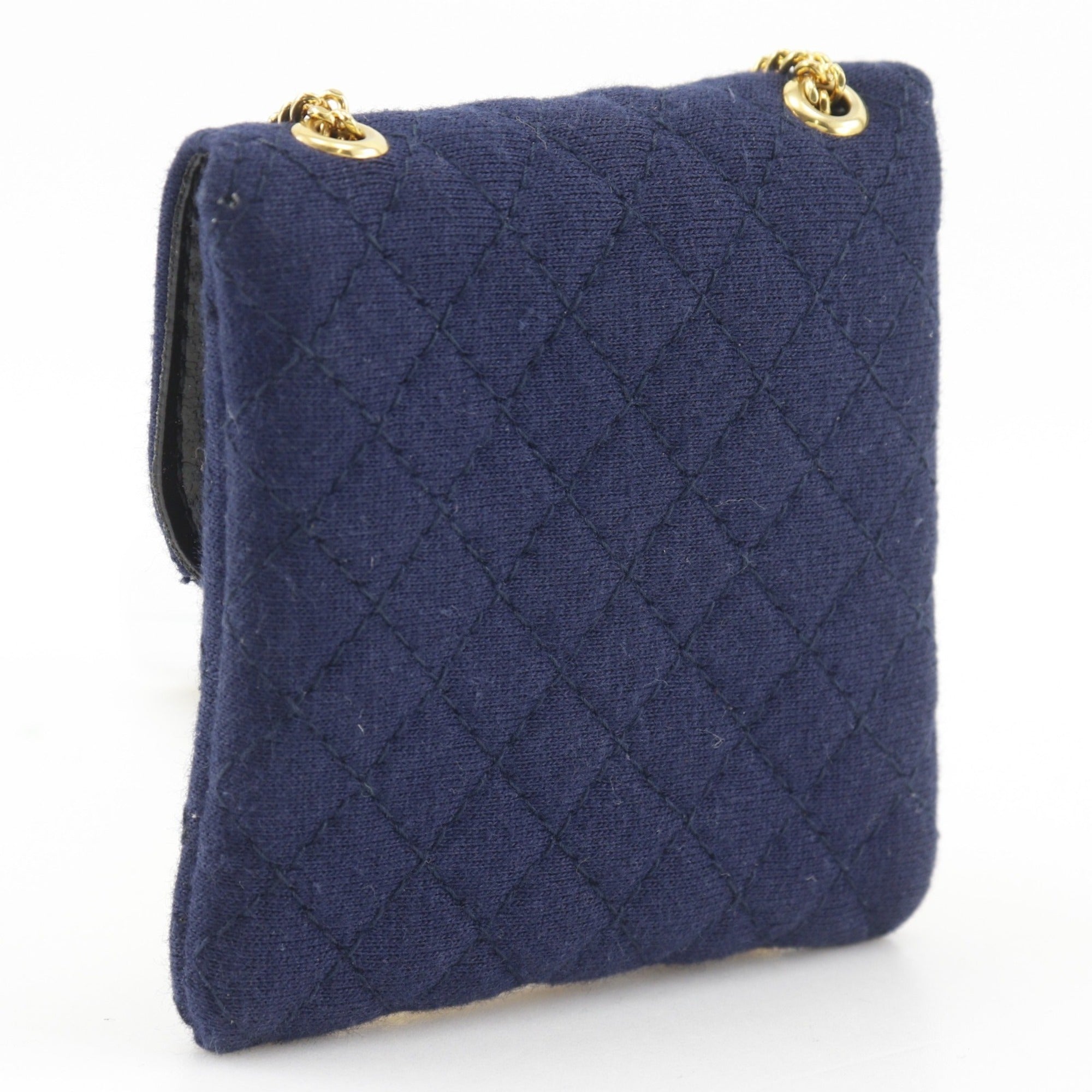 Chanel Navy Cotton Pouch (Pre-Owned)
